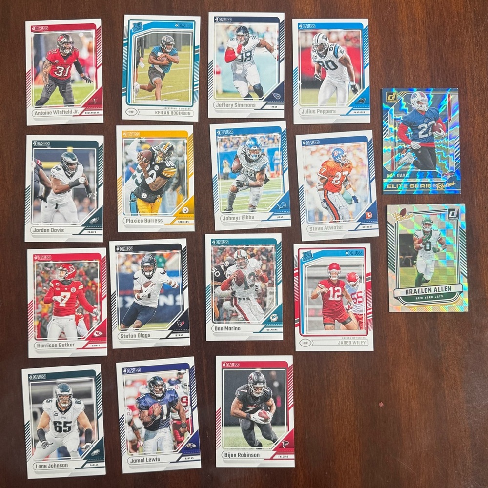Assorted Football Trading Cards